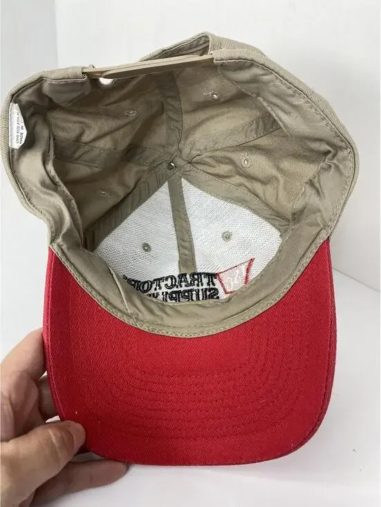 TSC Tractor Supply Company Logo Embroidered Baseball Hat Cap Khaki Adjustable - Picture 6 of 7
